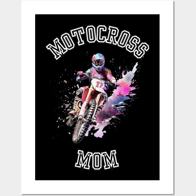 Motocross Mom Dirt Bikes Racer Wall Art by stickercuffs